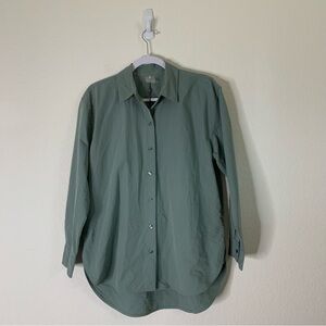 Calia by Carrie underwood Womens green long sleeve button down shirt S NWT